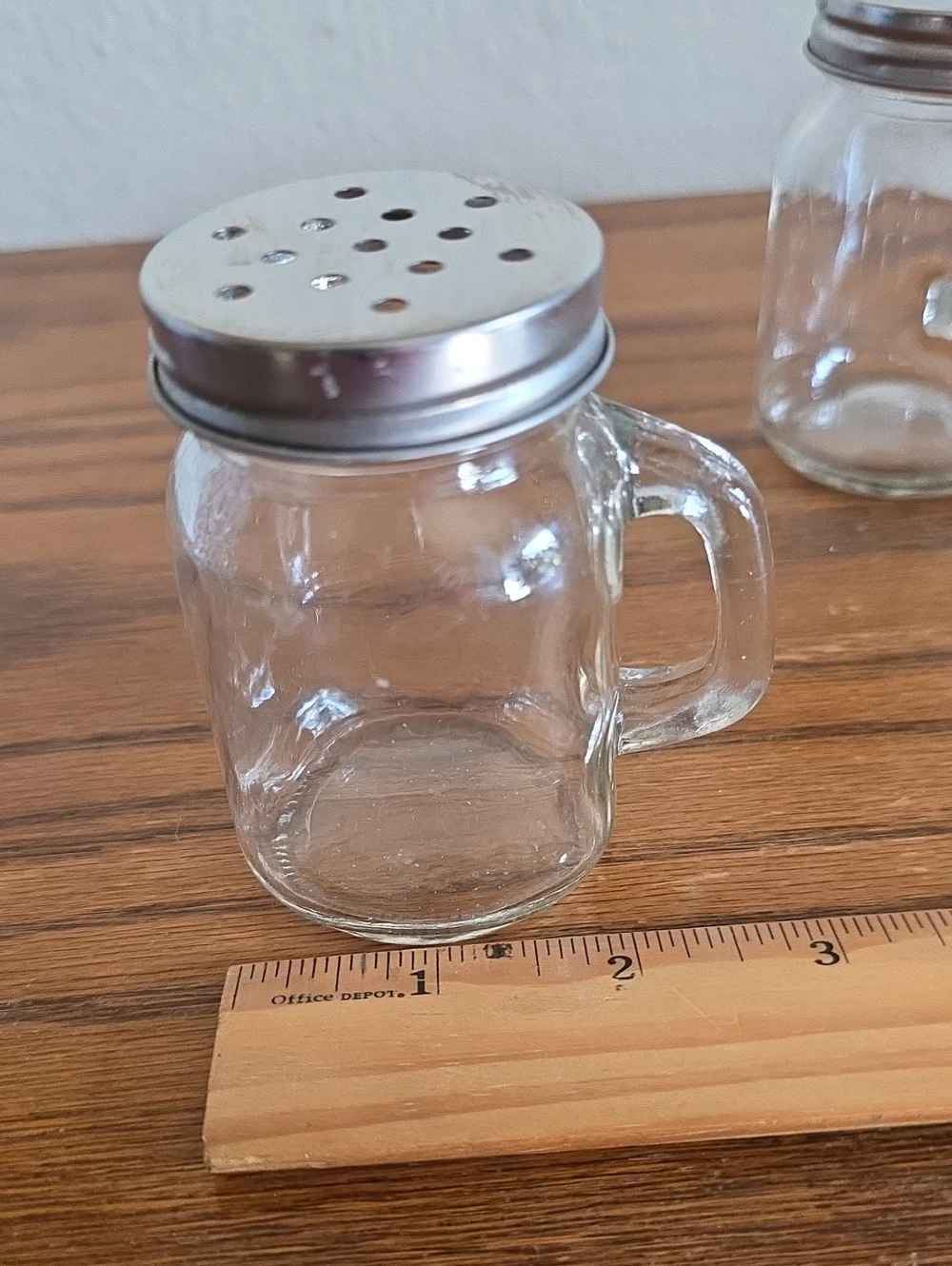 Glass Mini Mason Jar Salt and Pepper Shakers with Silver Lids (Set of 2) Tote 12